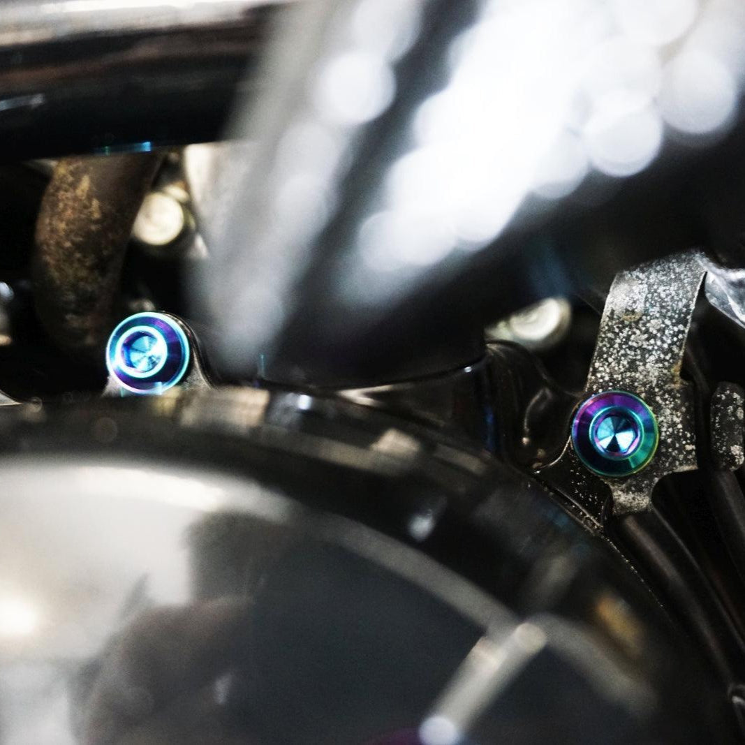 ZSPEC "Right-Side Engine Cover" Fastener Kit for the Honda Grom, Grade-5 Titanium