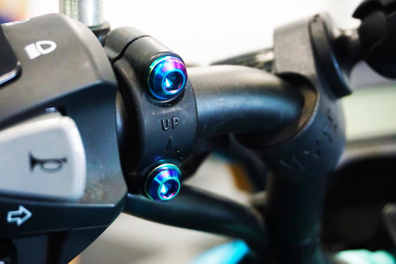 ZSPEC "Brake-Handle Brackets" Fastener Kit for the Honda Grom, Grade-5 Titanium