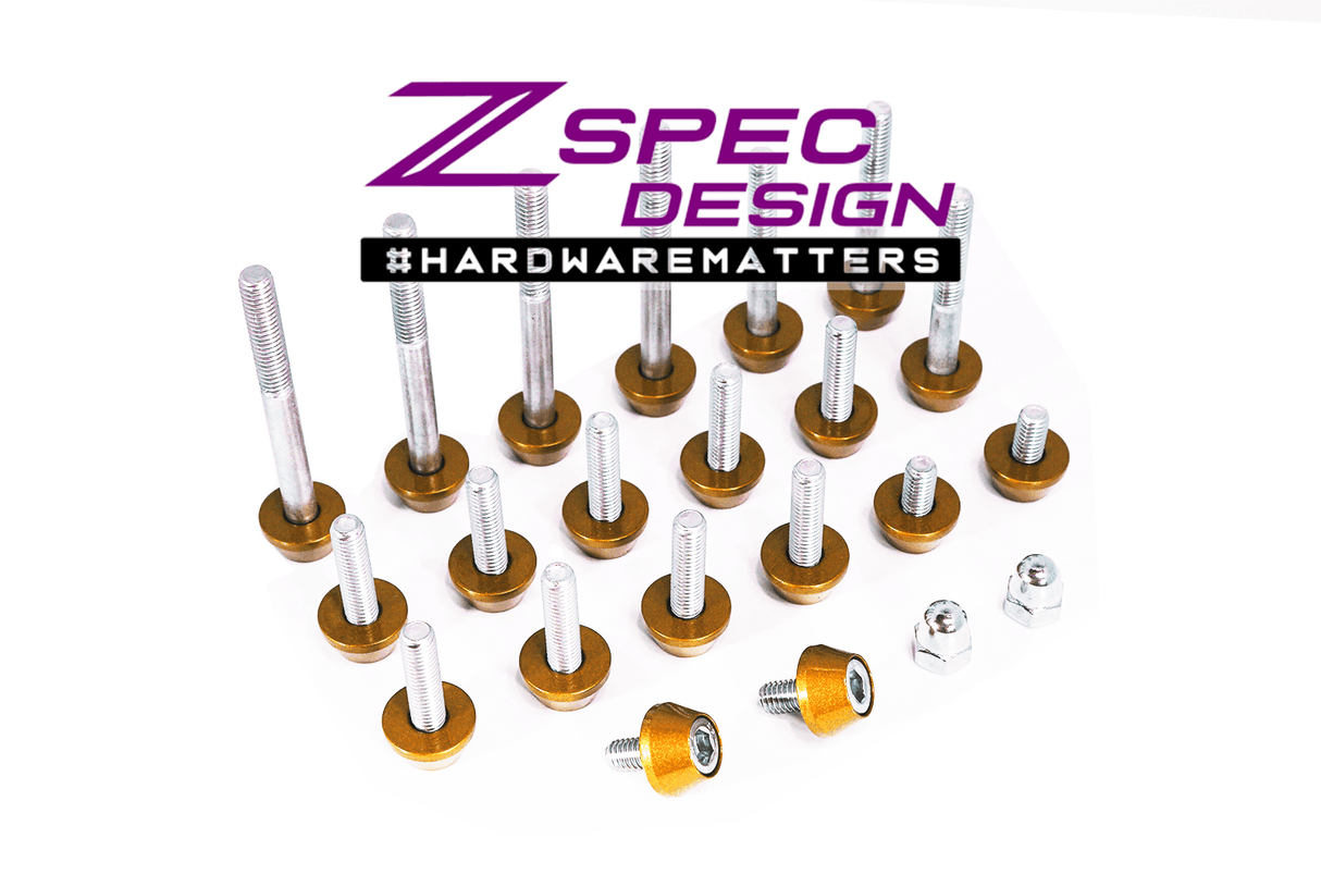 ZSPEC Plenum Fastener Kit for Nissan 350z VQ35DE +10mm (LONGER) Spacer, Stainless & Billet