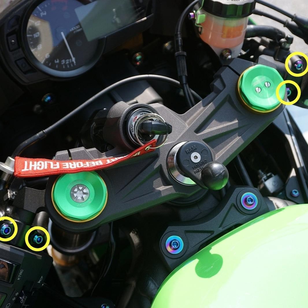 ZSPEC Titanium Fasteners for the Kawasaki Ninja 636 ZX6R Brake-Lever Brackets