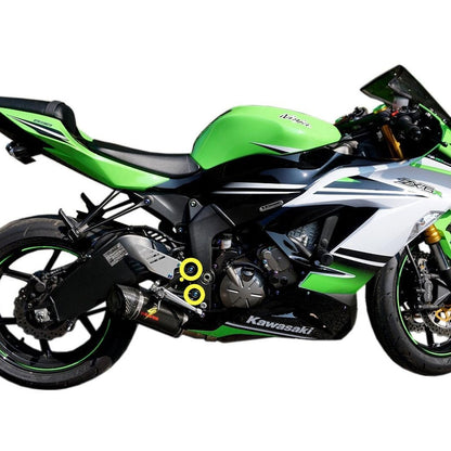 ZSPEC Titanium Fasteners for the Kawasaki Ninja 636 ZX6R Foot-Peg Brackets
