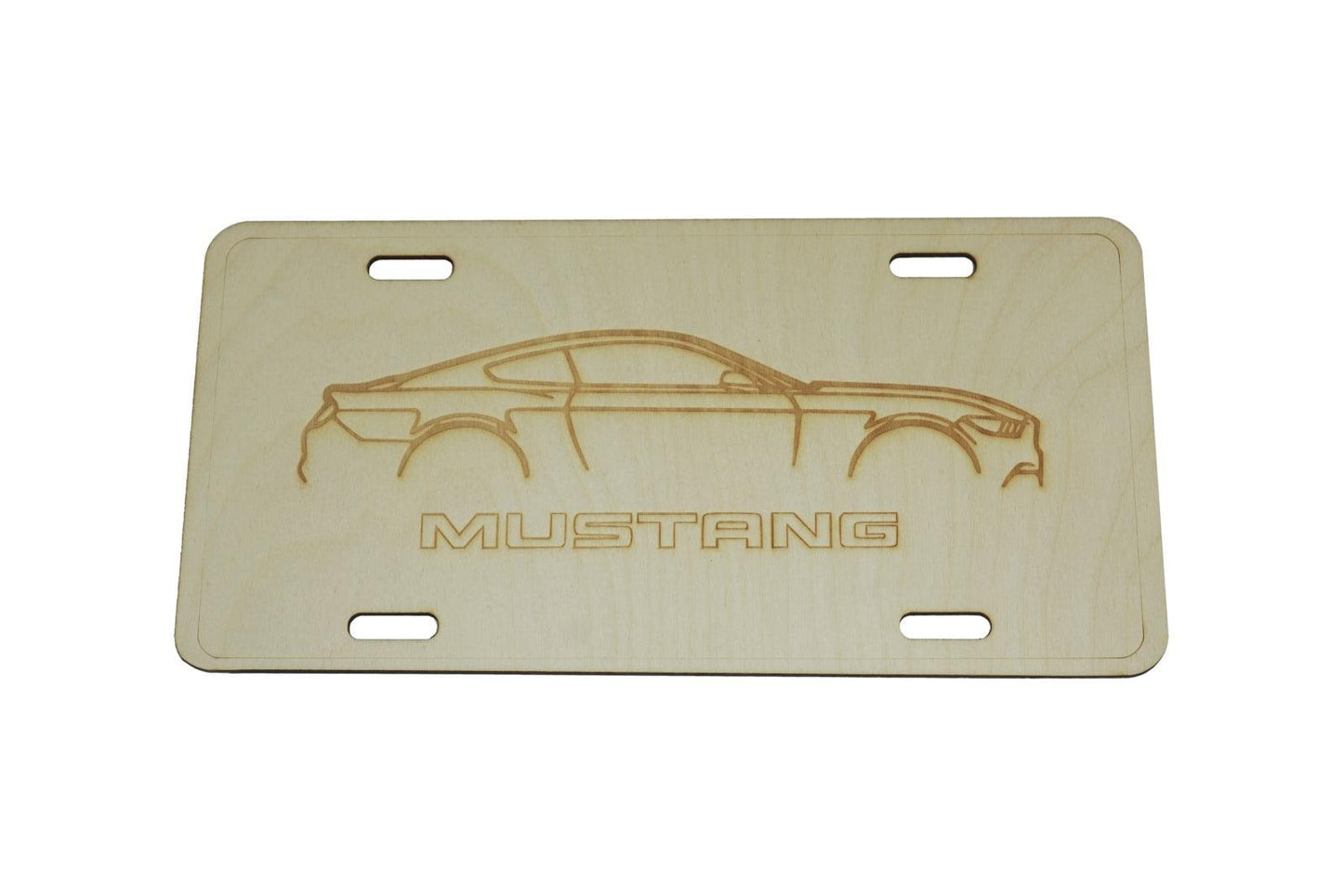 ZSPEC Ford Mustang S550 Cut-Away License Plate, Birch, Ornamental