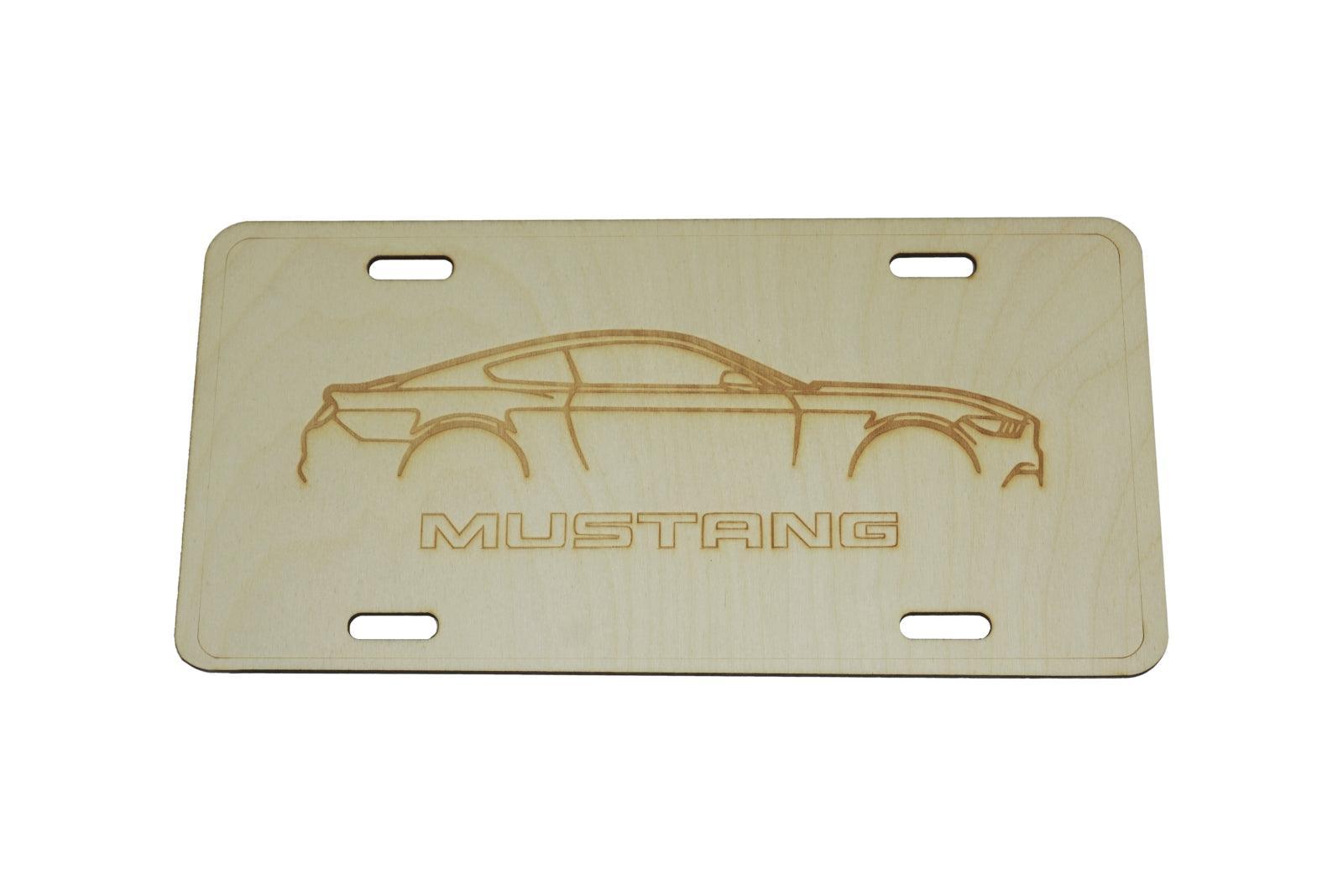 ZSPEC Ford Mustang S550 Cut-Away License Plate, Birch, Ornamental