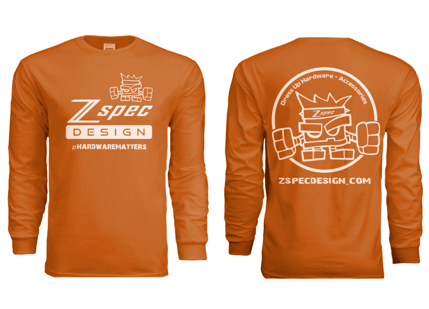 ZSPEC Long-Sleeve Cotton T-Shirt, Burnt Orange