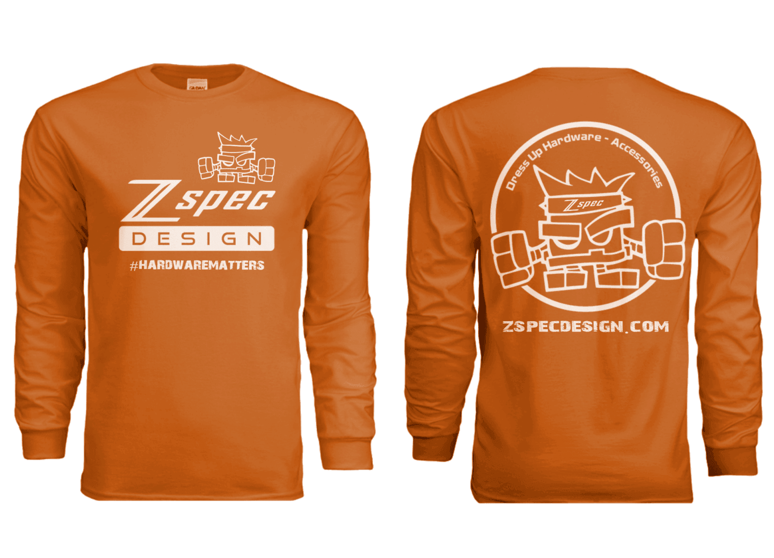ZSPEC Long-Sleeve Cotton T-Shirt, Burnt Orange