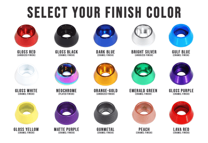 ZSPEC M5 Billet Angled Cup Finish Washers for SHSC Socket-Cap Fasteners, Billet, 10-Pack