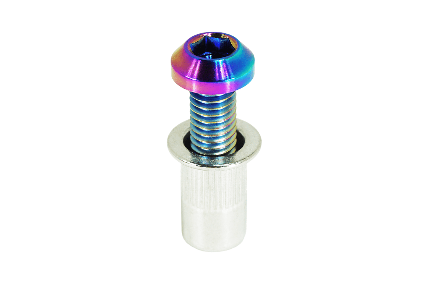 ZSPEC Body Kit Fastener, Titanium Angled-Head Style M6x20mm w/ Rivet Nut, per Each