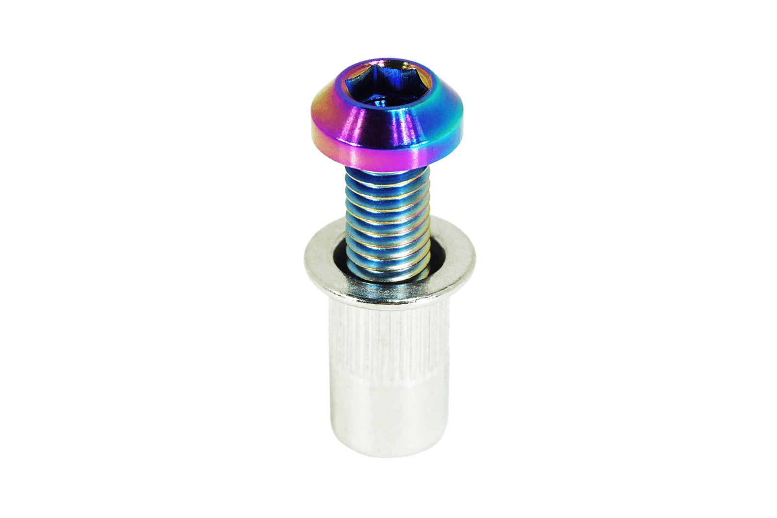 ZSPEC Body Kit Fastener, Titanium Angled-Head Style M6x20mm w/ Rivet Nut, per Each
