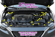 ZSPEC "Stage 2" Dress Up Bolts® Fastener Kit for '14-20 Mazda6 2.5L, Stainless & Billet