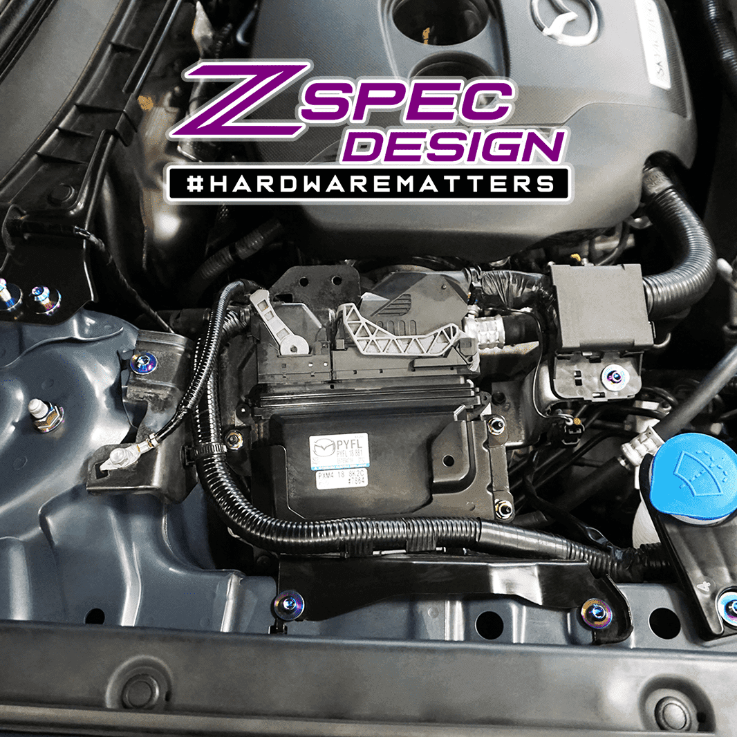 ZSPEC Stage-2 Dress Up Bolts® Fastener Kit for '16-23 Mazda CX-9, Titanium