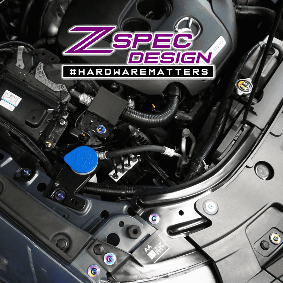 ZSPEC Stage-2 Dress Up Bolts® Fastener Kit for '16-23 Mazda CX-9, Titanium