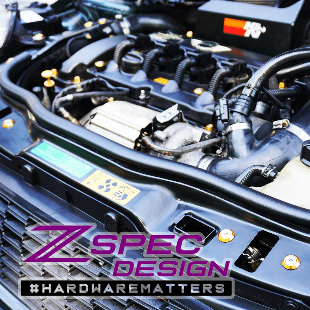 ZSPEC Stage-3 Dress Up Bolts® Fastener Kit for '06-13 Mini R56 Hatch/Hard-Top, Stainless & Billet