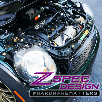 ZSPEC Stage-3 Dress Up Bolts® Fastener Kit for '06-13 Mini R56 Hatch/Hard-Top, Stainless & Billet