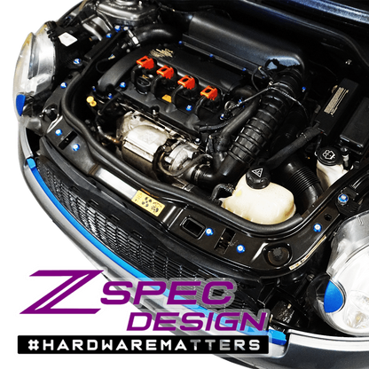 ZSPEC Stage-3 Dress Up Bolts® Fastener Kit for '07-14 Mini Clubman R55, Stainless & Billet