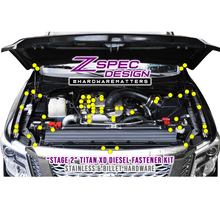 ZSPEC "Stage 2" Dress Up Bolts® Fastener Kit for 16-19 Nissan Titan XD Diesel A61 Cummins, Stainless & Billet