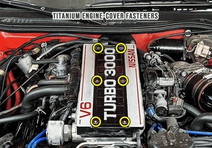 ZSPEC Engine-Cover Fasteners for '84-89 Nissan 300zx Z31, Grade-5 Titanium