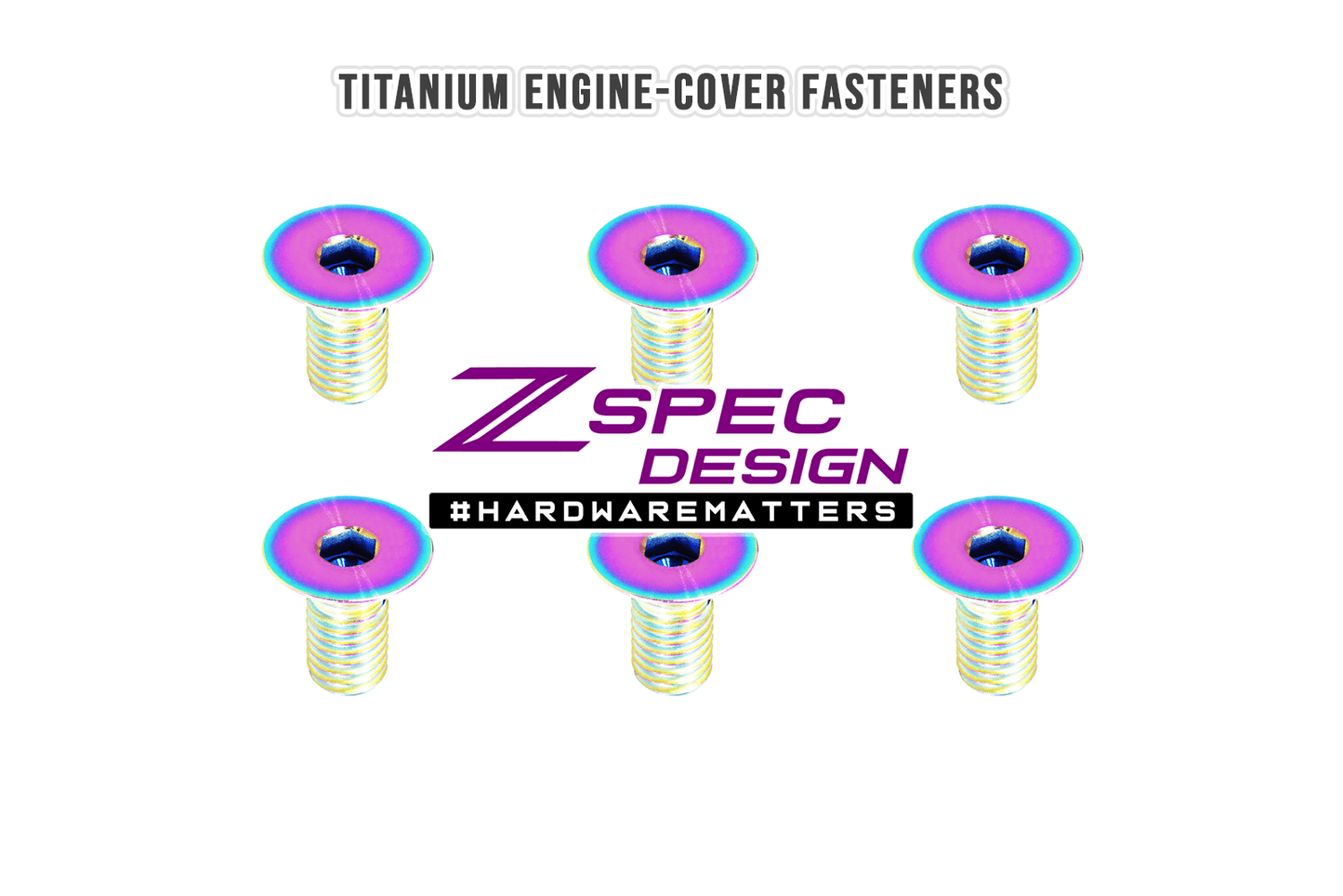 ZSPEC Engine-Cover Fasteners for '84-89 Nissan 300zx Z31, Grade-5 Titanium