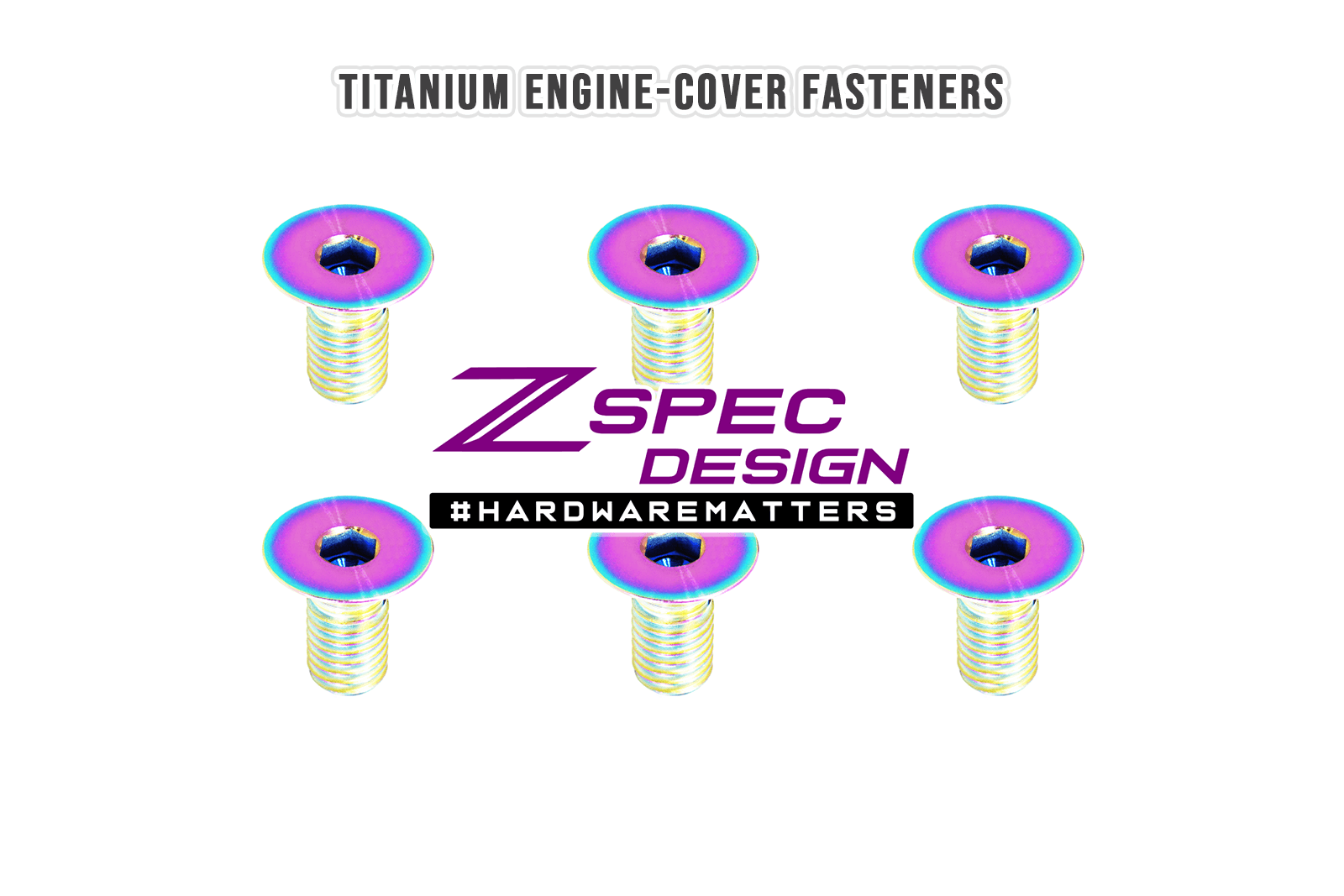 ZSPEC Engine-Cover Fasteners for '84-89 Nissan 300zx Z31, Grade-5 Titanium