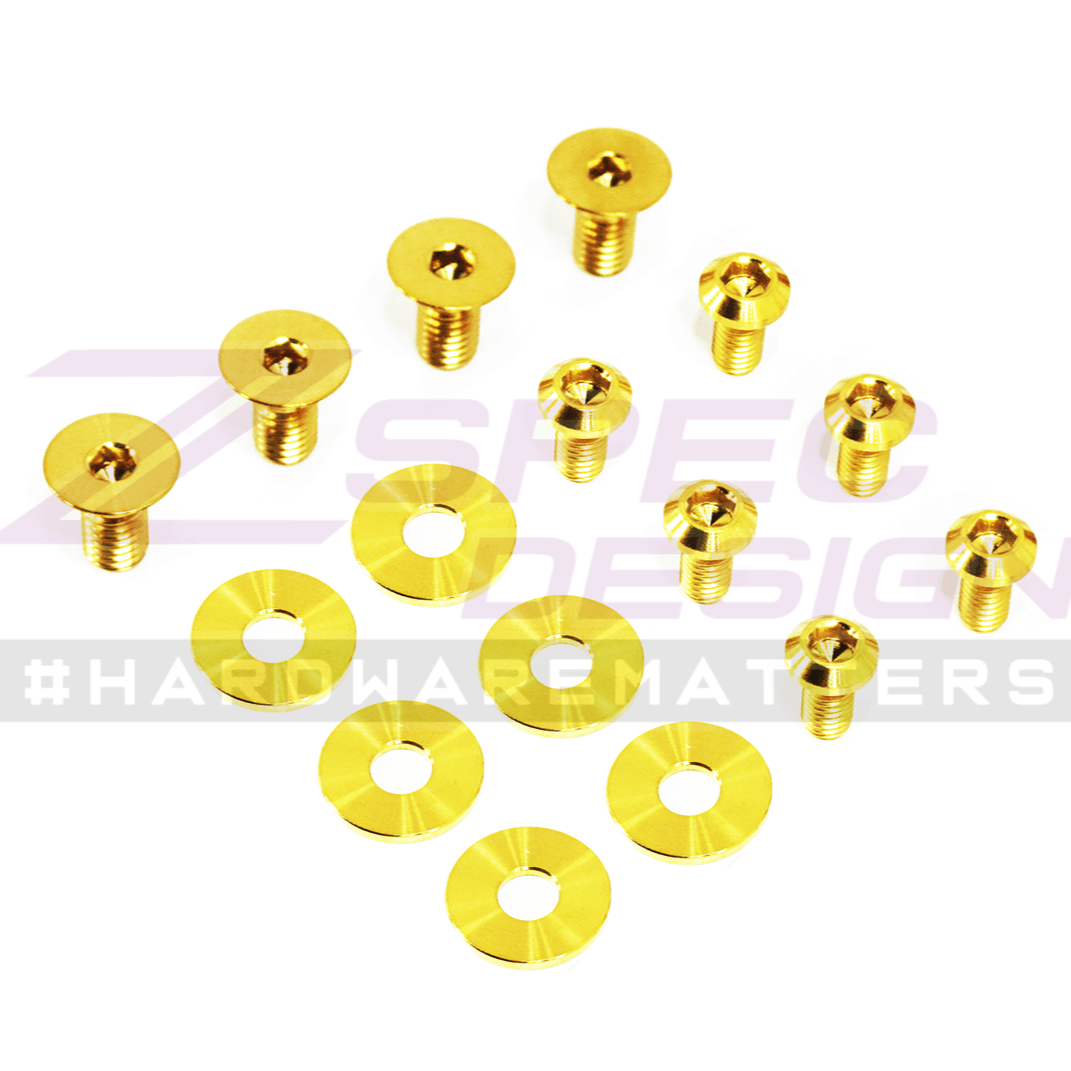 ZSPEC Dress Up Bolts® Fastener Kit, Door Jams Area for Nissan Frontier D41, Titanium