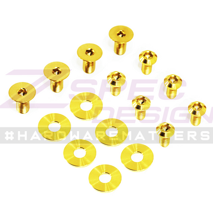 ZSPEC Dress Up Bolts® Fastener Kit, Door Jams Area for Nissan Frontier D41, Titanium