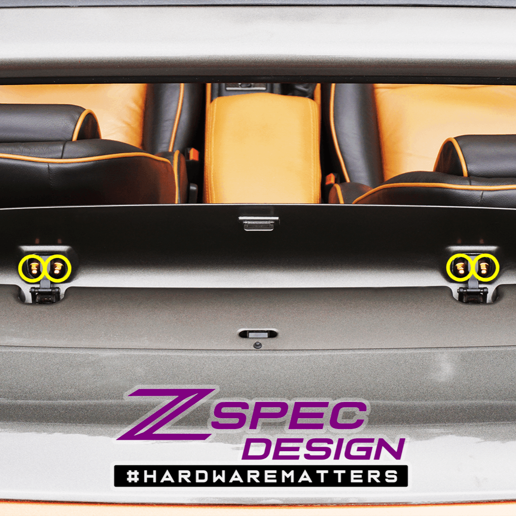 ZSPEC Wind Deflector Fastener Kit for '93-96 Nissan 300zx Convertible, Titanium