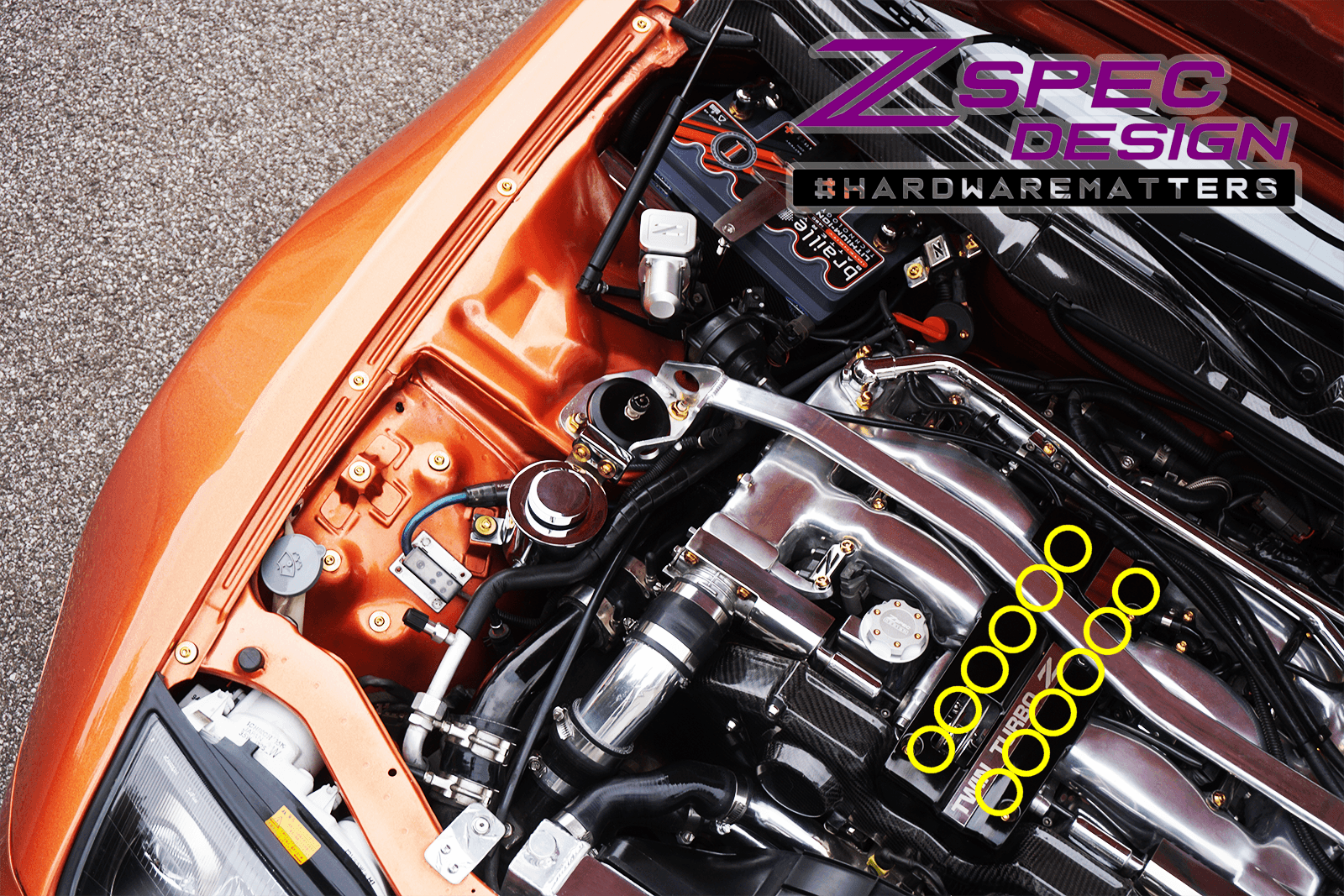 ZSPEC Fuel Injector Fastener Kit for Nissan Z32 300zx, Titanium
