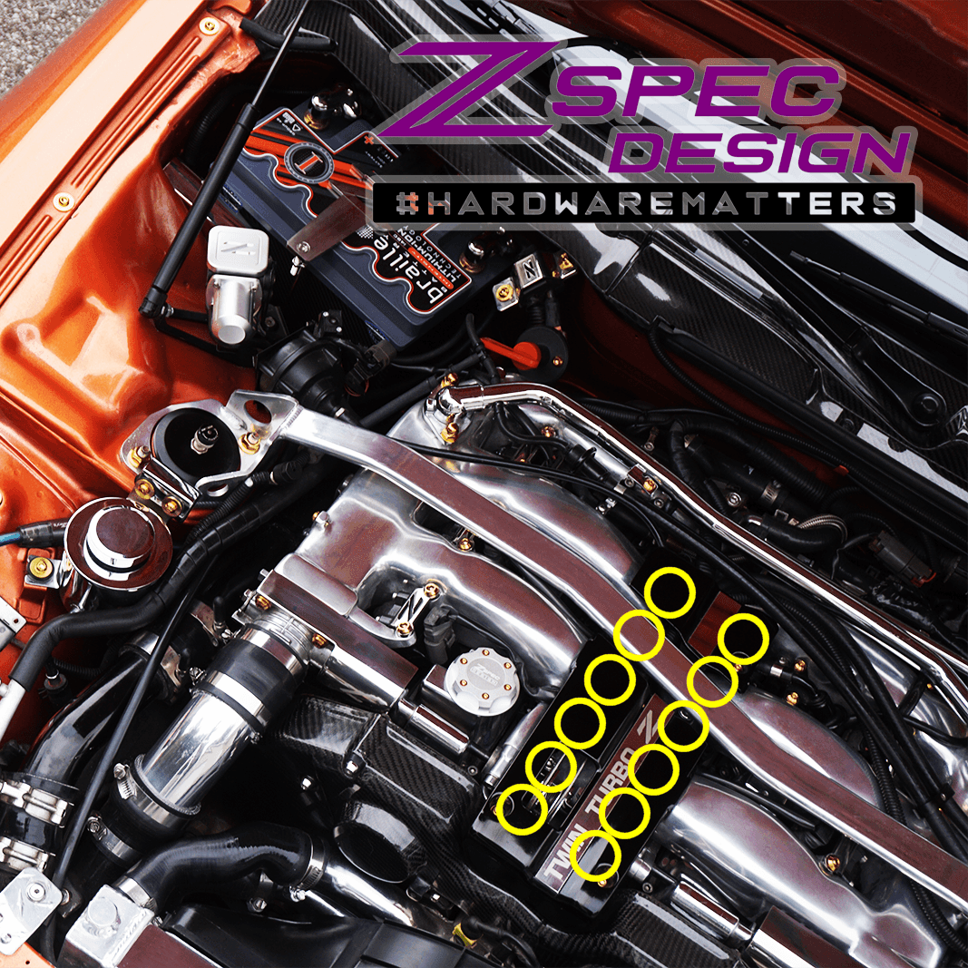 ZSPEC Fuel Injector Fastener Kit for Nissan Z32 300zx, Titanium