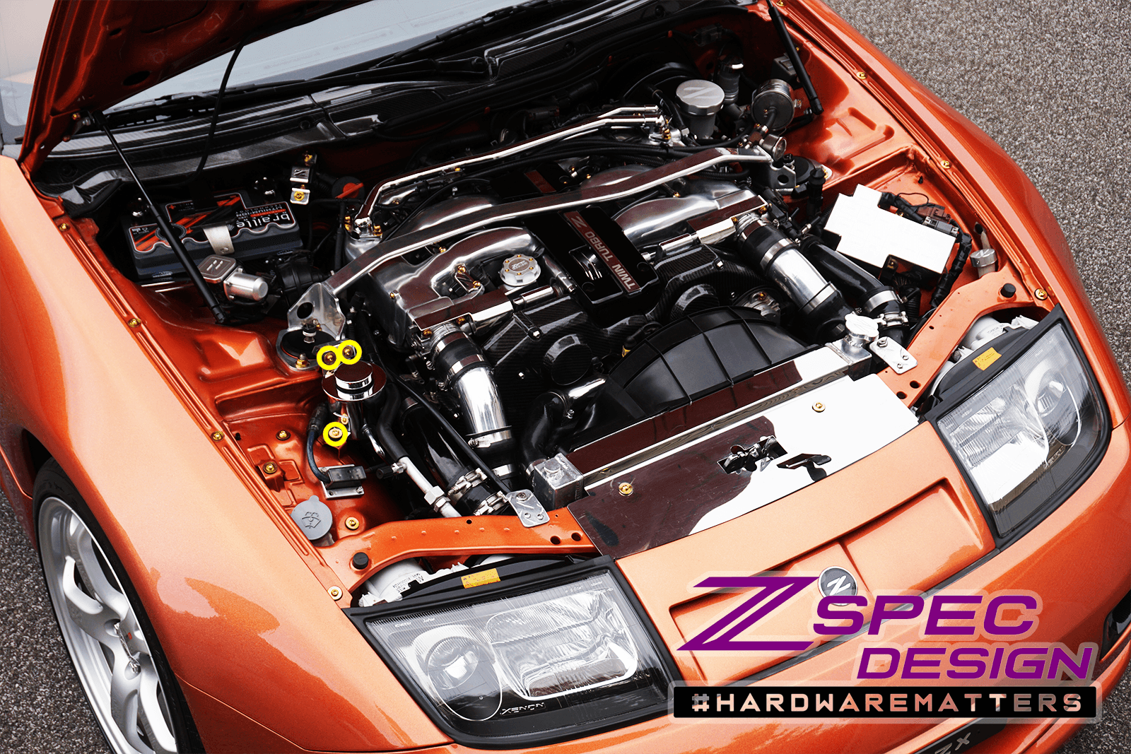 ZSPEC Power Steering Reservoir Fasteners for '90-96 Nissan 300zx Z32, Titanium