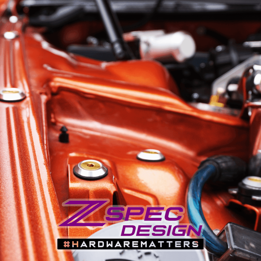 ZSPEC Stage-2 Dress Up Bolts® Kit for Nissan 300zx Z32, Titanium & Billet
