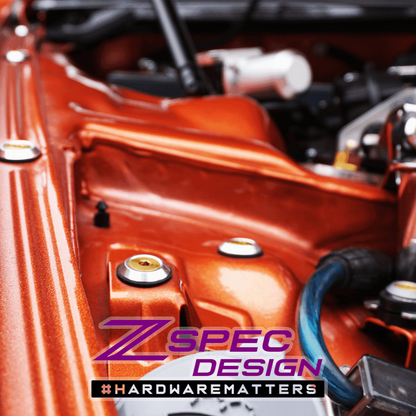 ZSPEC Stage-2 Dress Up Bolts® Kit for Nissan 300zx Z32, Titanium & Billet