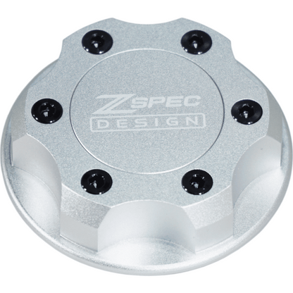 ZSPEC Billet Oil Filler Cap for Nissan/Infiniti/Datsun, Silver Cap w/ Titanium Accents