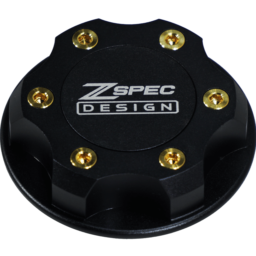 ZSPEC Billet Oil Filler Cap for Nissan/Infiniti/Datsun, Black Cap w/ Titanium Accent