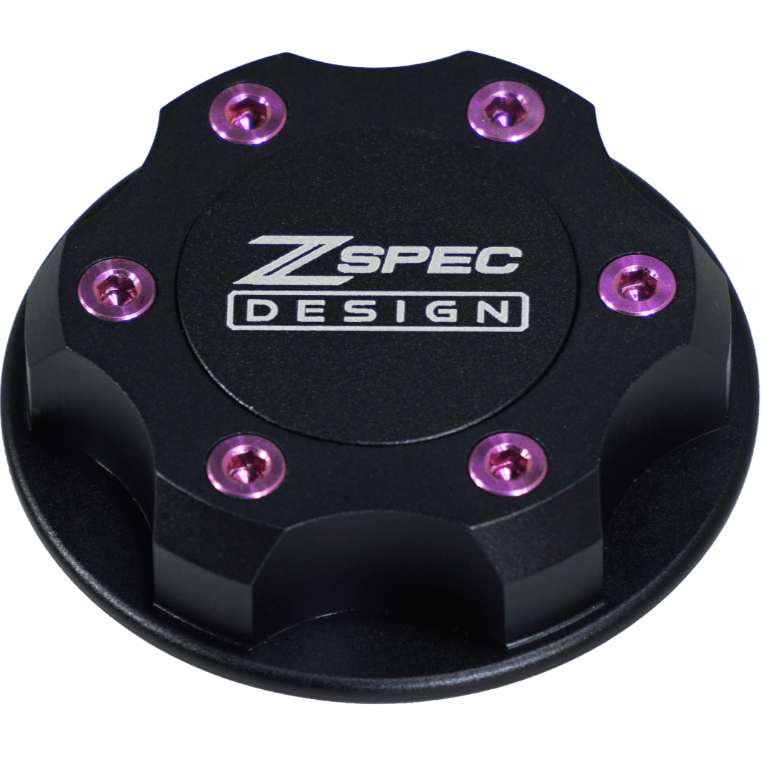 ZSPEC Billet Oil Filler Cap for Nissan/Infiniti/Datsun, Black Cap w/ Titanium Accent