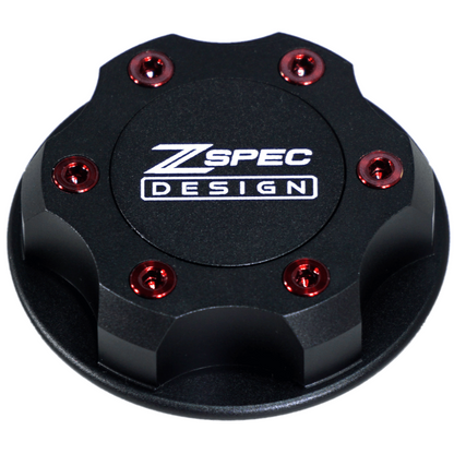 ZSPEC Billet Oil Filler Cap for Nissan/Infiniti/Datsun, Black Cap w/ Titanium Accent