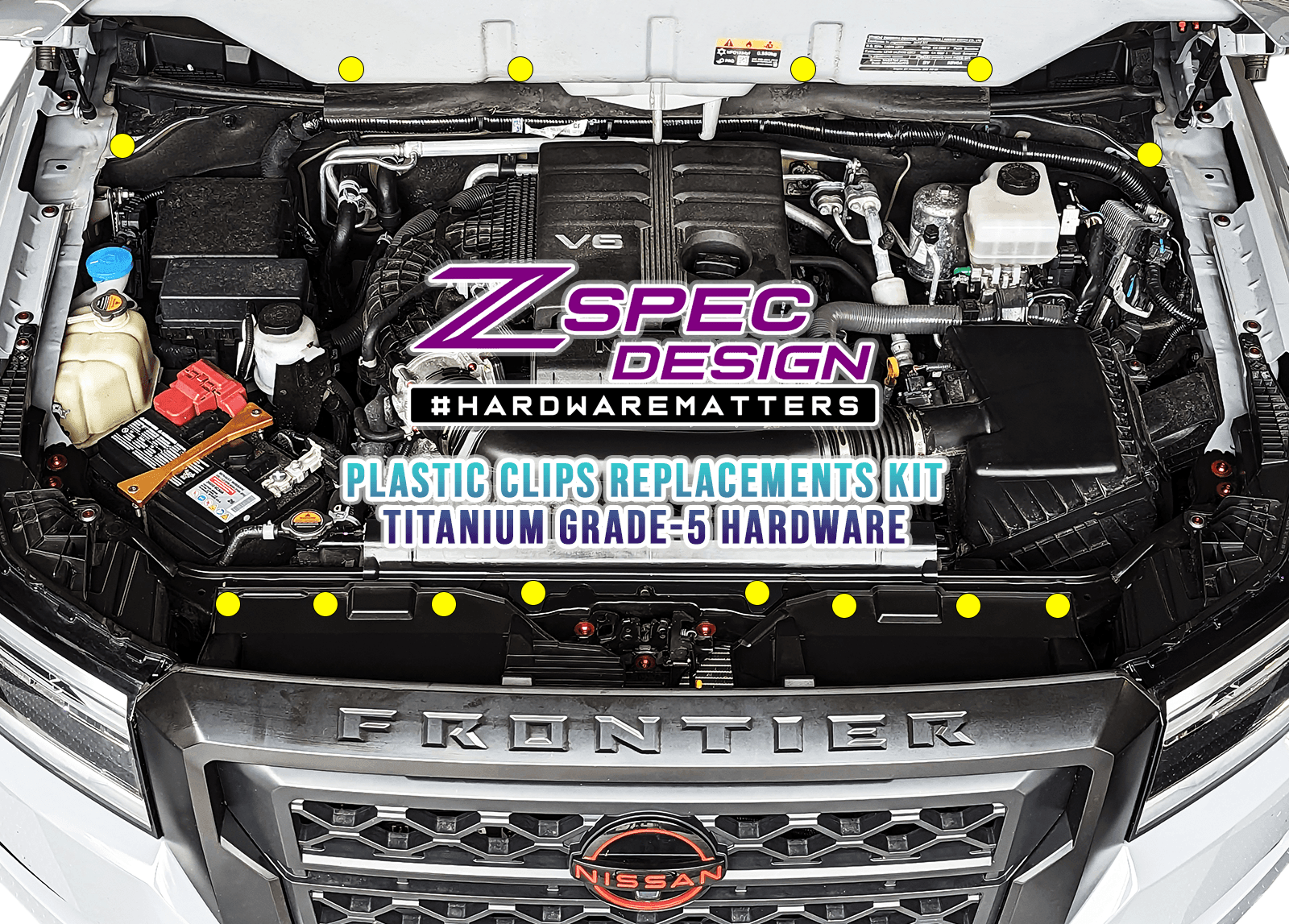 ZSPEC Plastic Clips Replacement Kit for D41 Nissan Frontier, Titanium GR5