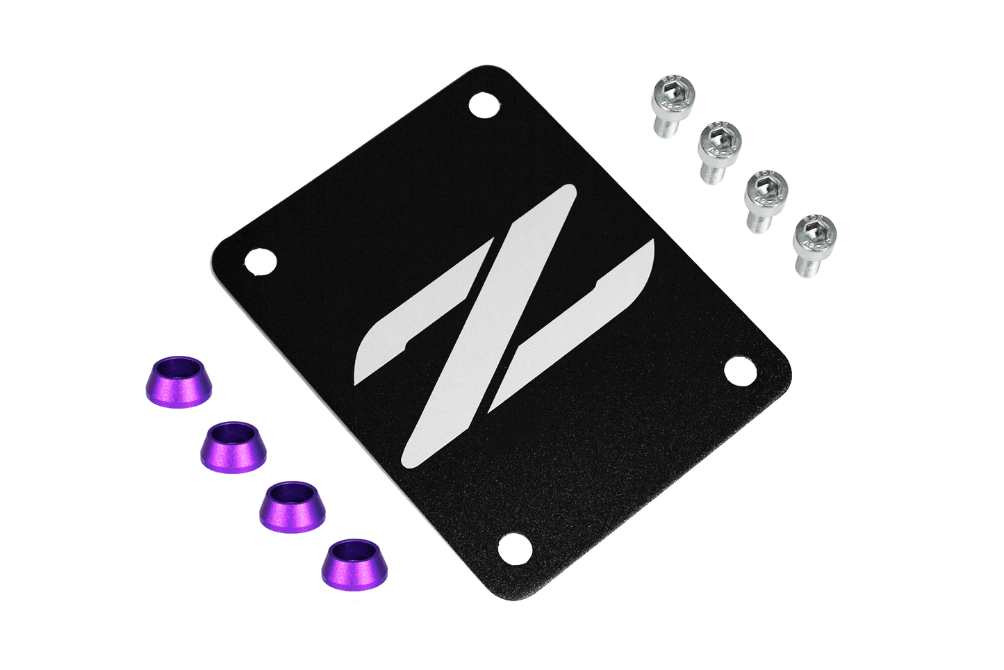 ZSPEC Black PTU Holes Cover Plate for Z32 300zx, Billet