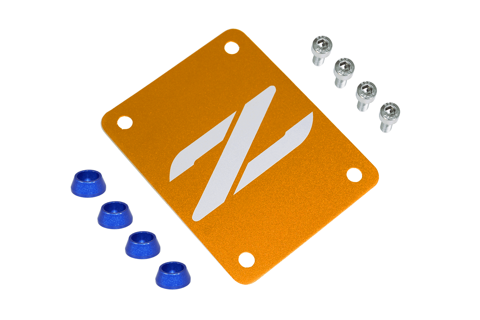 ZSPEC Orange-Gold PTU Holes Cover Plate for Z32 300zx, Billet, w/ Hardware