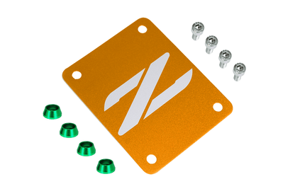 ZSPEC Orange-Gold PTU Holes Cover Plate for Z32 300zx, Billet, w/ Hardware