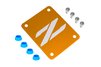 ZSPEC Orange-Gold PTU Holes Cover Plate for Z32 300zx, Billet, w/ Hardware