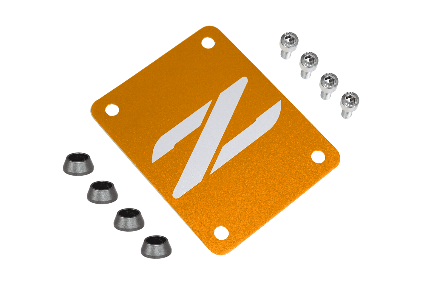 ZSPEC Orange-Gold PTU Holes Cover Plate for Z32 300zx, Billet, w/ Hardware