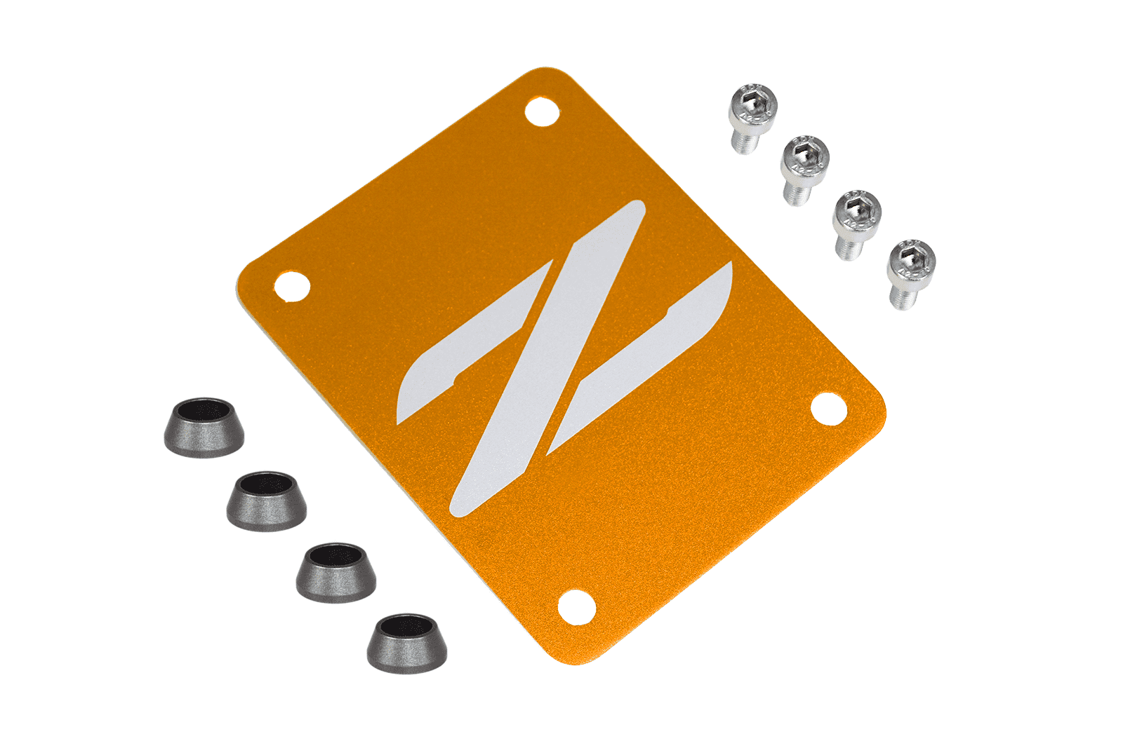 ZSPEC Orange-Gold PTU Holes Cover Plate for Z32 300zx, Billet, w/ Hardware
