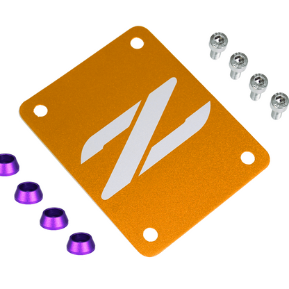 ZSPEC Orange-Gold PTU Holes Cover Plate for Z32 300zx, Billet, w/ Hardware