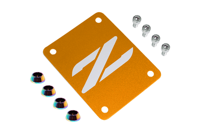 ZSPEC Orange-Gold PTU Holes Cover Plate for Z32 300zx, Billet, w/ Hardware