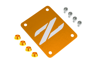 ZSPEC Orange-Gold PTU Holes Cover Plate for Z32 300zx, Billet, w/ Hardware