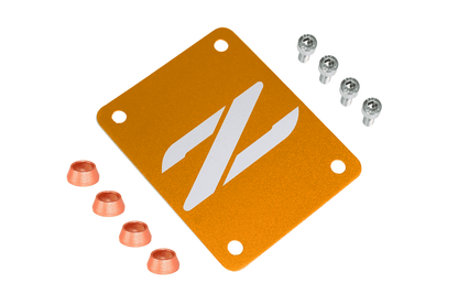 ZSPEC Orange-Gold PTU Holes Cover Plate for Z32 300zx, Billet, w/ Hardware