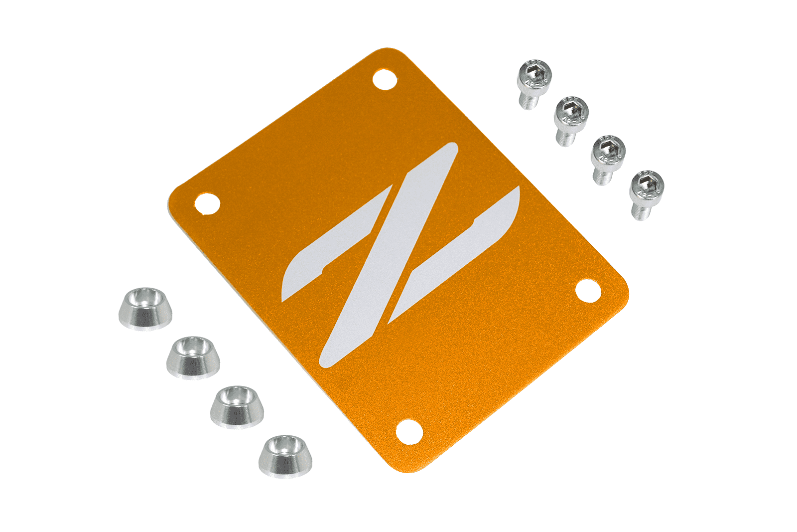 ZSPEC Orange-Gold PTU Holes Cover Plate for Z32 300zx, Billet, w/ Hardware