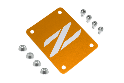 ZSPEC Orange-Gold PTU Holes Cover Plate for Z32 300zx, Billet, w/ Hardware