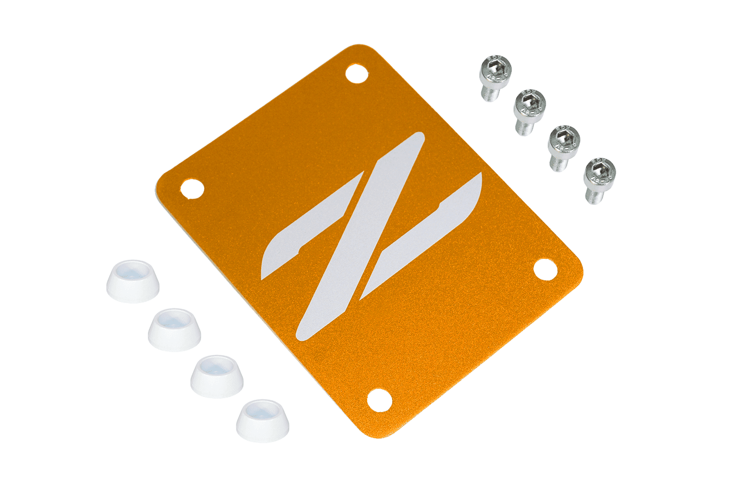 ZSPEC Orange-Gold PTU Holes Cover Plate for Z32 300zx, Billet, w/ Hardware