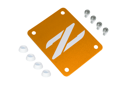 ZSPEC Orange-Gold PTU Holes Cover Plate for Z32 300zx, Billet, w/ Hardware