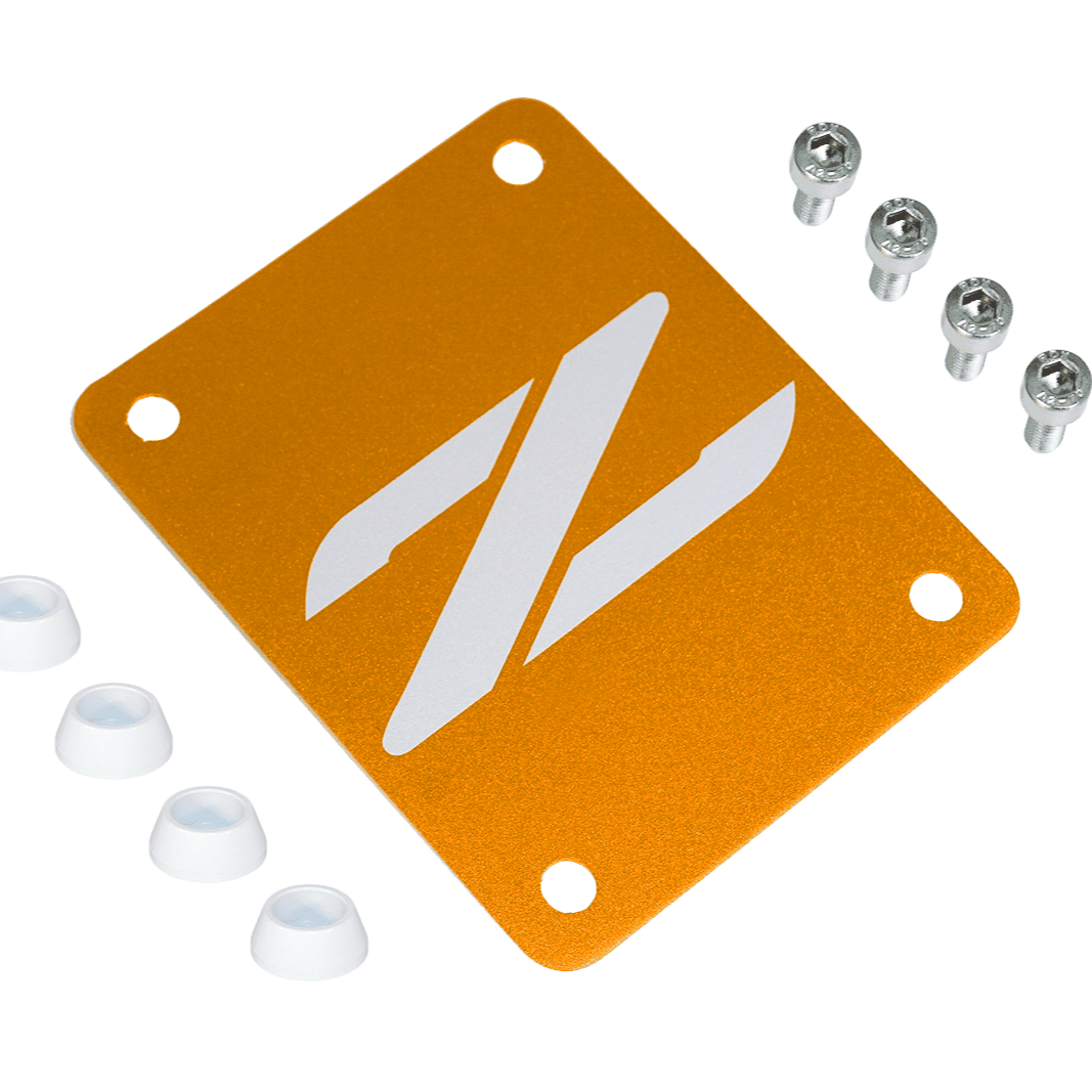 ZSPEC Orange-Gold PTU Holes Cover Plate for Z32 300zx, Billet, w/ Hardware